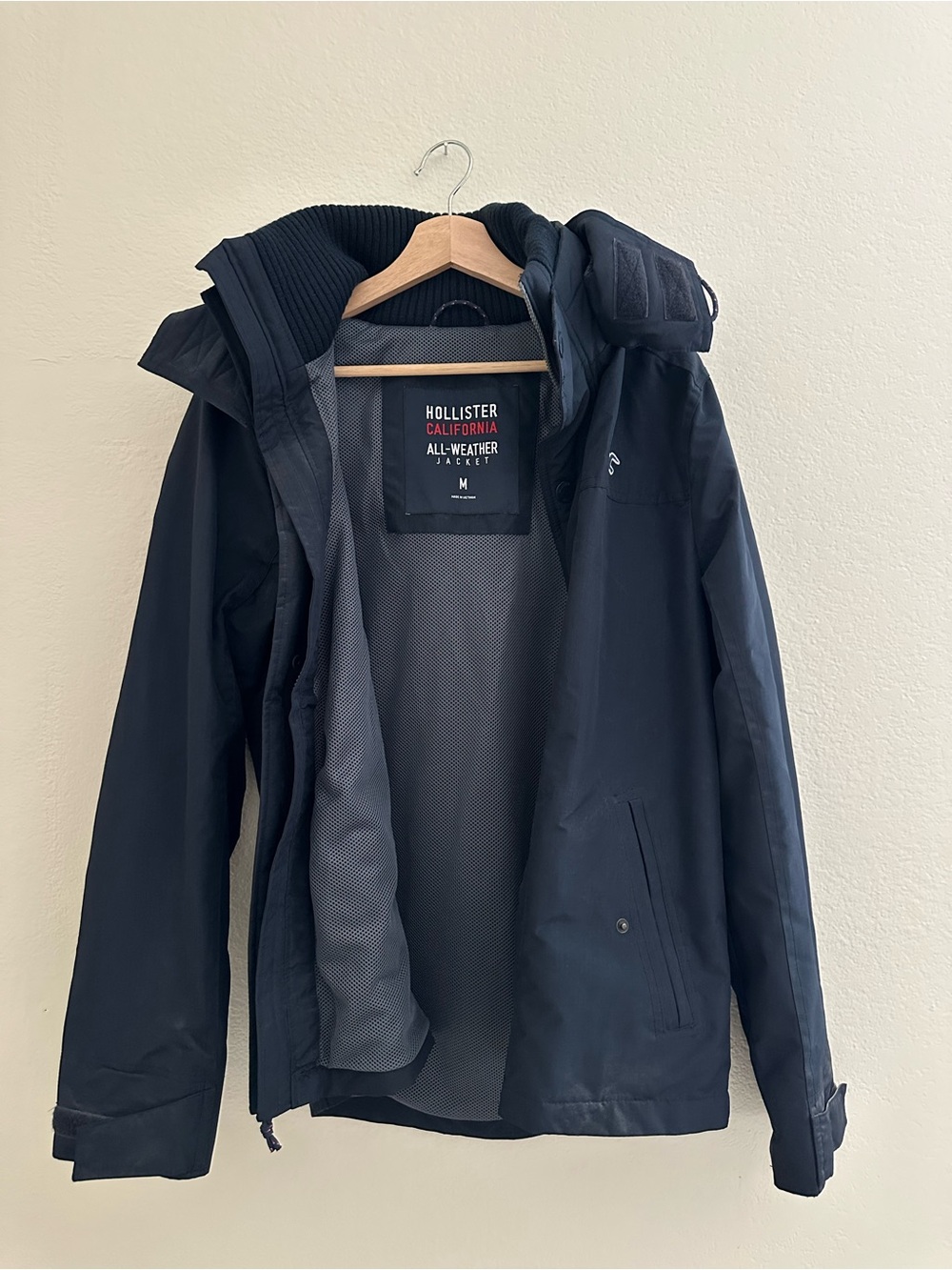 Hollister Men's All-Weather Jacket - Dark Blue